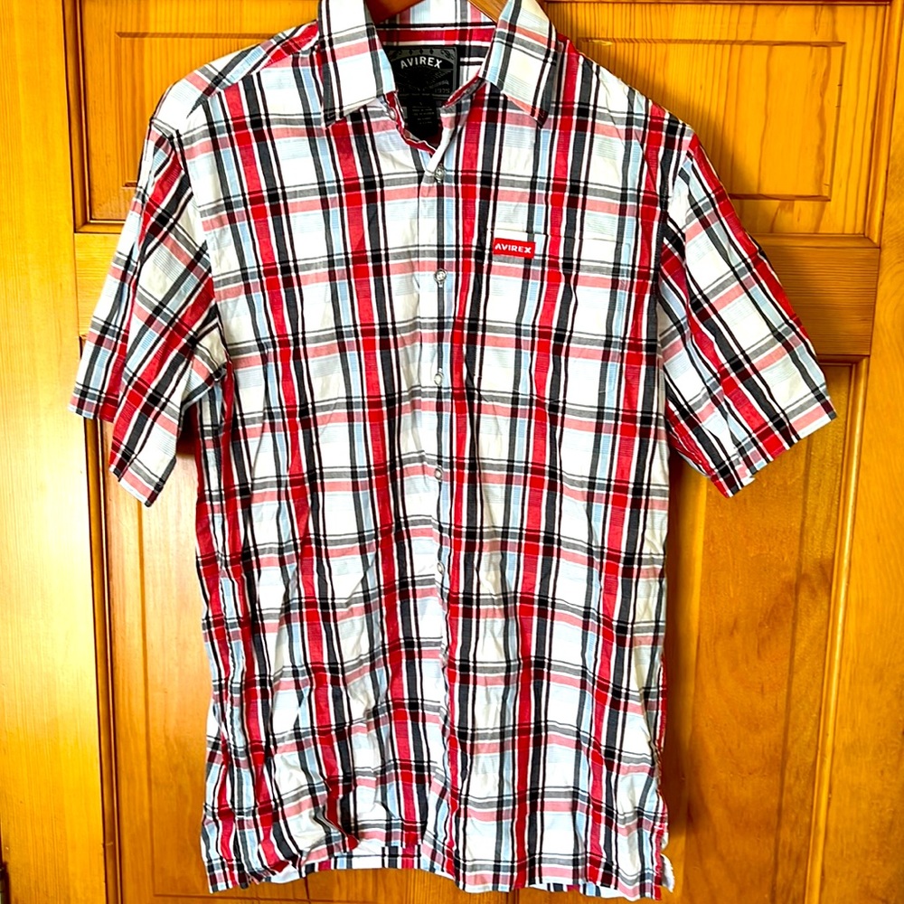 Avirex small short sleeve button up shirt.